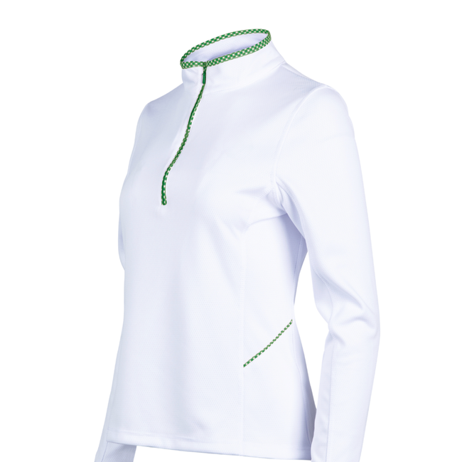 Love All Tennis Women's Tracy 1/4 Zip Jacket Resort Gingham-gallery-68107086430289