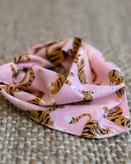 Tiger Print Fashion Dog Bandana