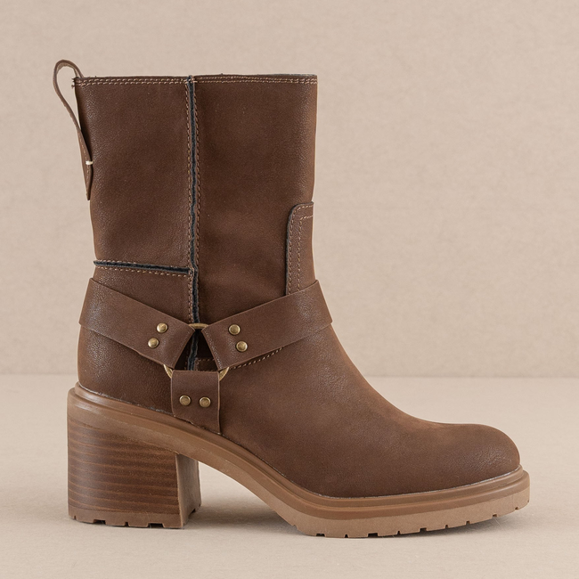 The Clyde | Coffee Moto Inspired Ankle Boot-gallery-36226964193457