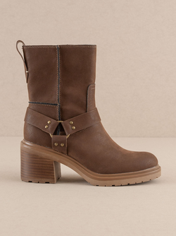 The Clyde | Coffee Moto Inspired Ankle Boot