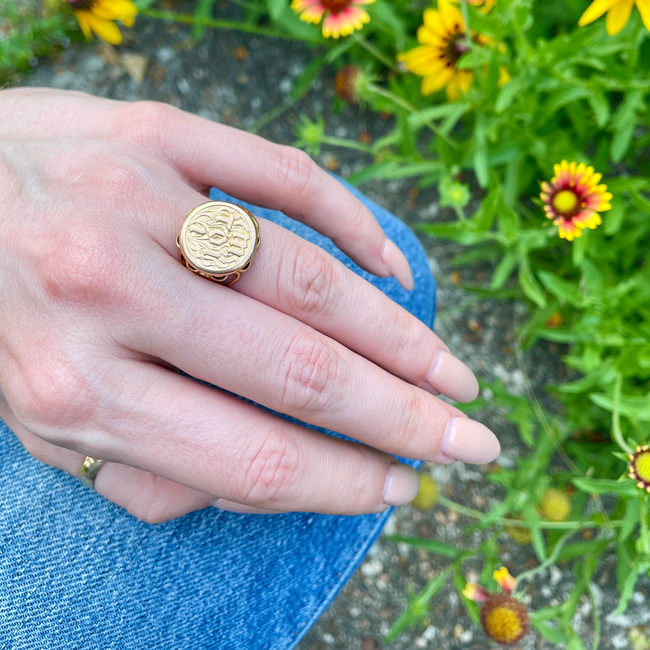 Antique yellow 18K Toi et Moi ring, size 5.75-gallery-53768587018555