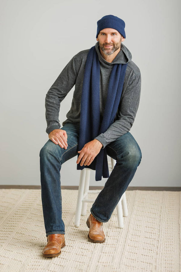 Men's 100 Pure Cashmere 2pc Rib Knit Set with Gift Box Public