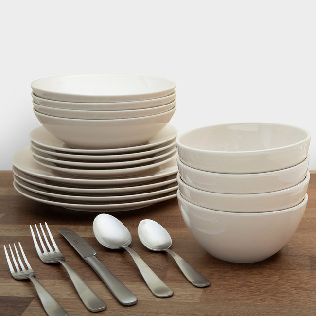 Ceramic Stoneware Tableware (16-Piece Set, 4 Place Settings)-gallery-53829110563188
