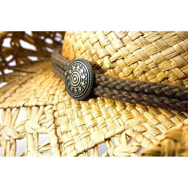 Deadwood Trading Hat Company Sonoma - Raffia Straw Cowboy Hat-gallery-46122143744306