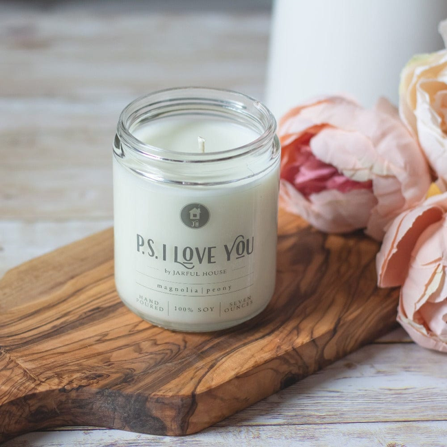 Soy Candle Magnolia + Peony PS I LOVE YOU-gallery-28060940894278