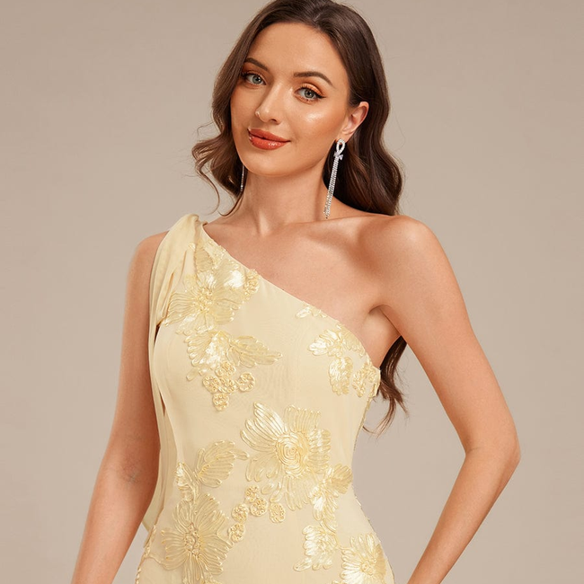 Flowing Ribbon Mesh Mermaid Formal Dress-gallery-33560057839690