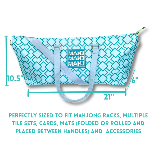 MAHJONG TOTE BAG | Wide with Zipper Closure-gallery-44723165495607