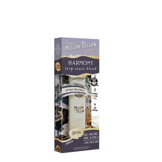 Harmony Blend - Terp Sauce 1ml Disposable Spinner Vape - Grape Dosidos (Indica)-gallery-37327602548942