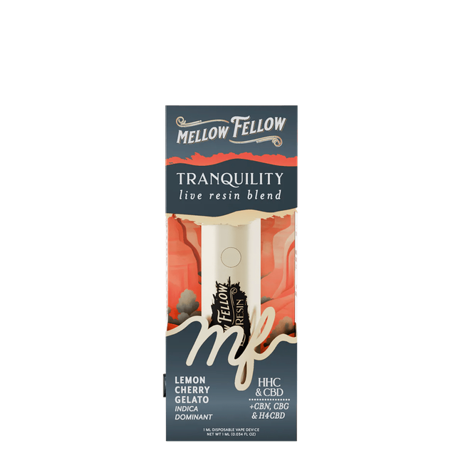 Tranquility Blend - Live Resin 1ml Disposable Vape - Lemon Cherry Gelato (Indica Dominant)-gallery-37327672017102