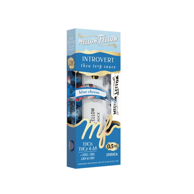 Introvert Blend 0.5ml Terp Sauce Disposable Vape - Blue Cheese (Indica)-gallery-38057769140430