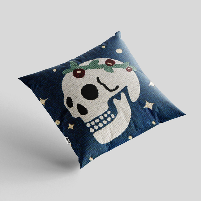 Romance is Dead - Skull Pillow-gallery-37494927655088