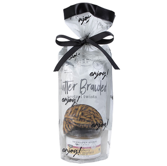 Everyday Grab and Go Giftset with Raspberry Honey Mustard Pretzel Dip and Butter Braided Pretzels