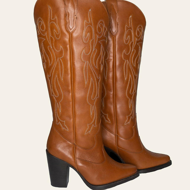 Savannah Brown Wide Calf Boots-gallery-38281989587168