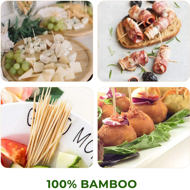 BOONBOO Double-Sided Toothpicks | 100% Bamboo Toothpicks & 100% Bamboo Storage Box | Sustainable & B-gallery-29945480413293