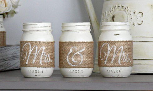 Mrs. & Mrs. Wedding Decor | Bridal Shower Decor | Same Sex Table Centerpieces