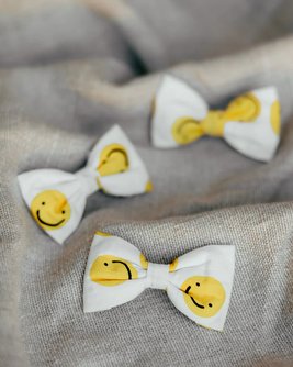 Stella Smiley Face Dog Bow Tie