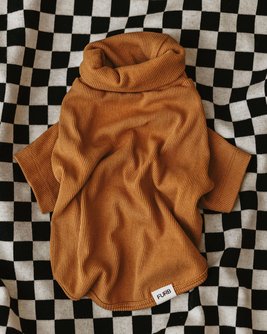 Halifax Goldenrod Ribbed Dog Turtleneck