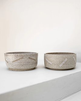 Afterparty Confetti Handmade Dog Bowl Set