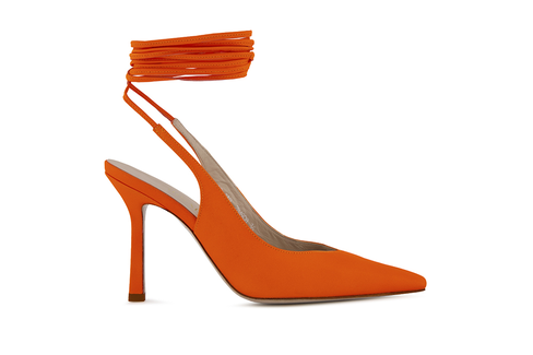 Polina lace-up pumps Orange - MARSALA