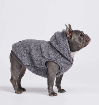 Teddy Sherpa Dog Jacket - Grey