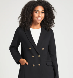 Double-Breasted Blazer (Black)