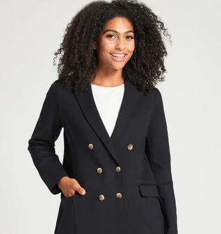 Double-Breasted Blazer (Black)