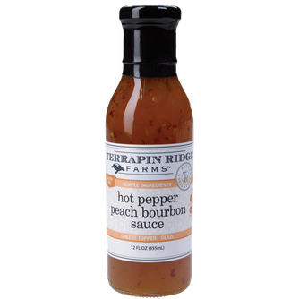 Hot Pepper Peach Bourbon Sauce