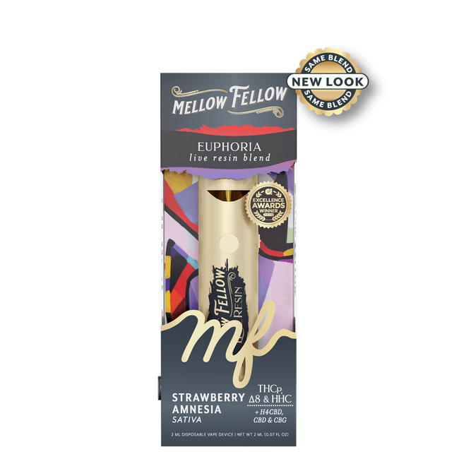 Euphoria Blend 2ml Live Resin Disposable Vape - Strawberry Amnesia (Sativa)-gallery-36989962879182