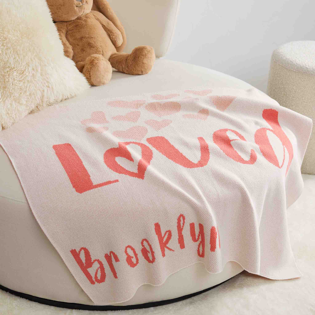 Baby Loved Personalized Blanket-gallery-47084072436003