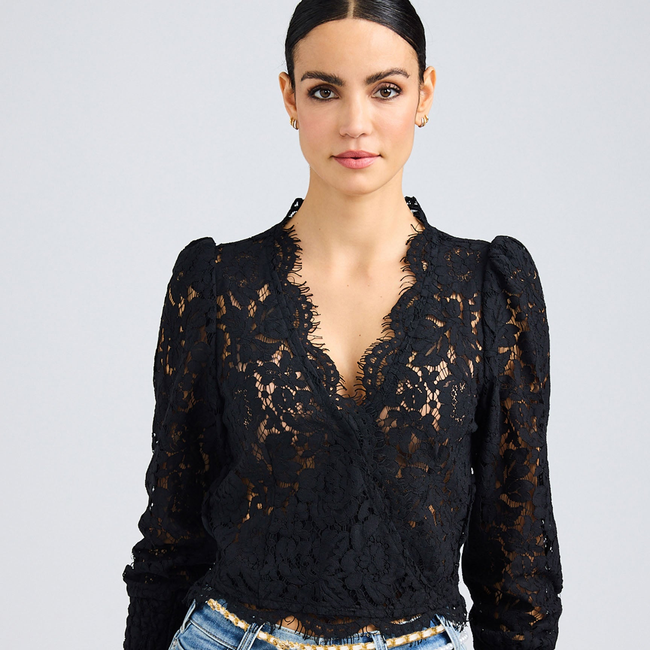 Kairi Lace Wrap Blouse-gallery-42946966290682