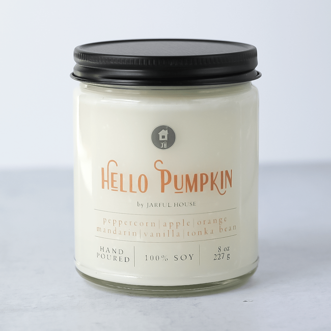 Hello Pumpkin Scented Soy Candle - 8 oz.-gallery-30670912421958