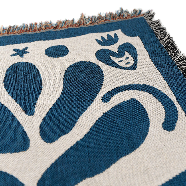 Blue Doodles Throw-gallery-36205949157552