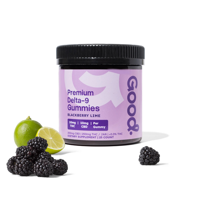 Blackberry Lime Gummies - 10mg THC-gallery-58550238052661