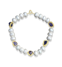 Mega Pearl & Amethyst Necklace