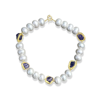 Mega Pearl & Amethyst Necklace