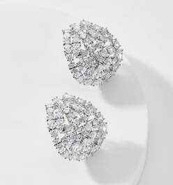 SHINE ON DRAMA BUTTON EARRINGS