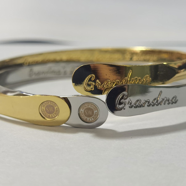 Grandma Bracelets, Engraved Bracelets Grandma’s love is forever & always-gallery-30351655403578