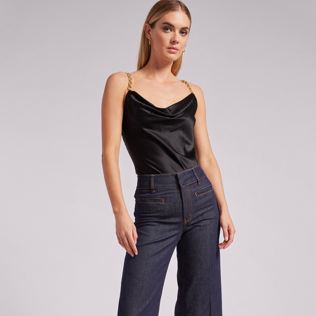 Raquel Sheen Denim Pants-gallery-40379892826362