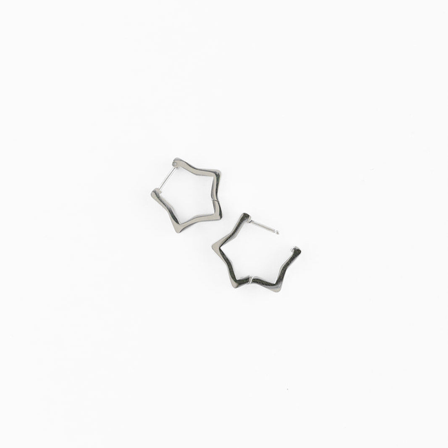 Star Hoop Silver-gallery-36386049884334