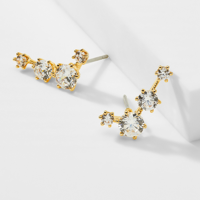 EDWARDIAN EAST WEST CZ EARRINGS-gallery-32258051702953