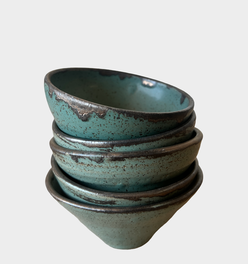 Mini Dip Bowls in Echeveria Teal