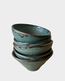 Mini Dip Bowls in Echeveria Teal