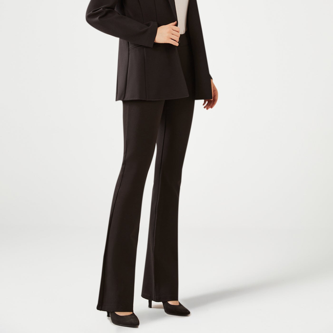 Classic Dress Pant Yoga Pant | Bootcut (Black)-gallery-42863363522812