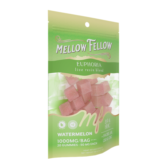Euphoria Blend - Live Resin M-Fusions Edibles - Watermelon 1000mg-gallery-37570508619982