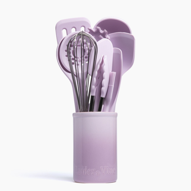 12-Piece Kitchen Utensil Set with Ceramic Crock-gallery-53351565918580