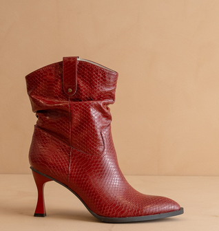 The Jolene | Red Kitten Heeled Western Boot