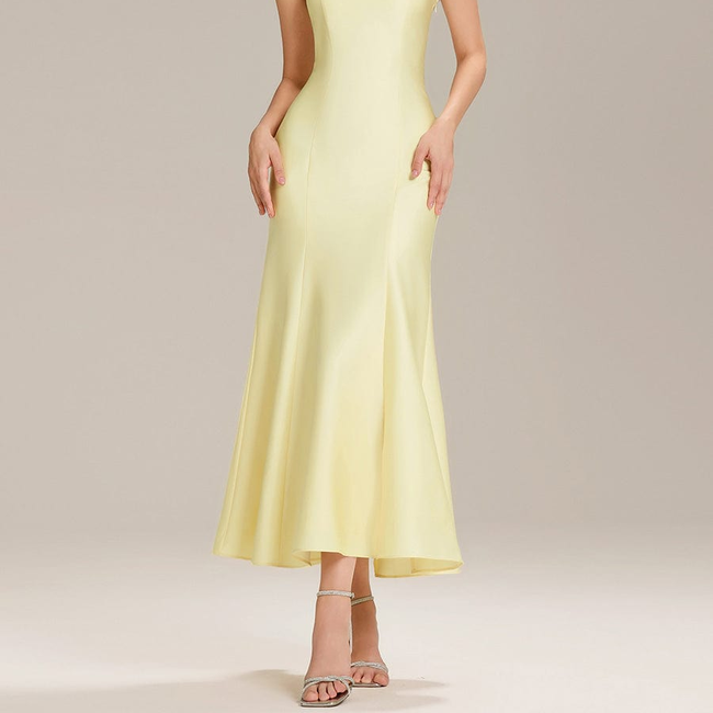 Knit Sleeveless Mermaid Wedding Guest Dress-gallery-33683939131466