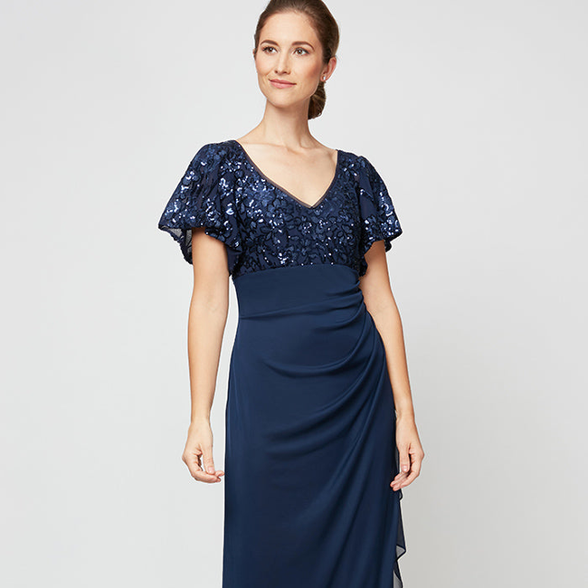 Petite Irene Embroidered Sequin Gown-gallery-42510686028032