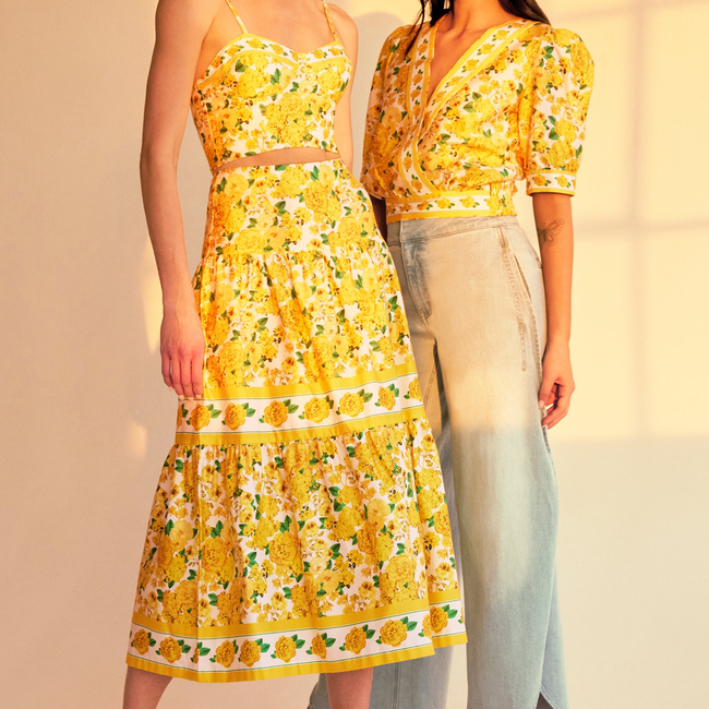 Mondo Floral Poplin Skirt-gallery-43987296518394