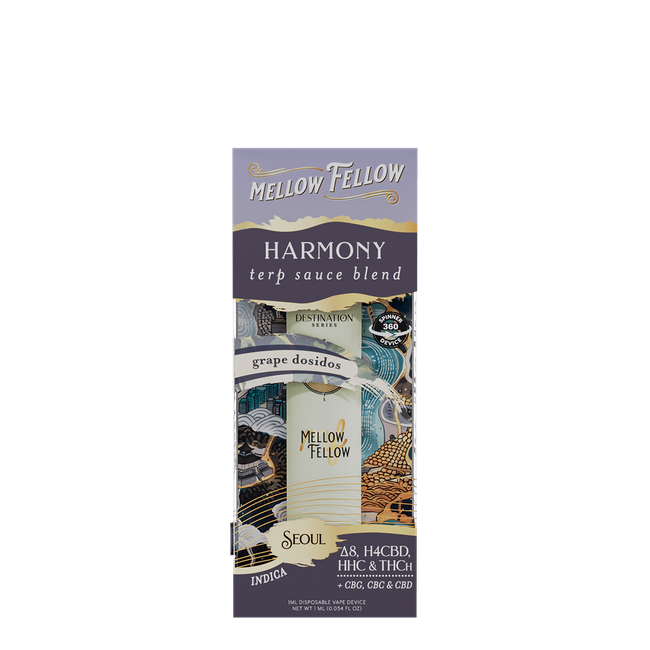 Harmony Blend - Terp Sauce 1ml Disposable Spinner Vape - Grape Dosidos (Indica)-gallery-36989962518734